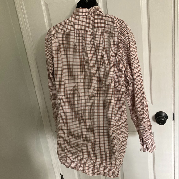 J. Crew Men’s Button Down Long Sleeve Plaid Shirt, Red White Blue, Size M - Picture 2 of 4